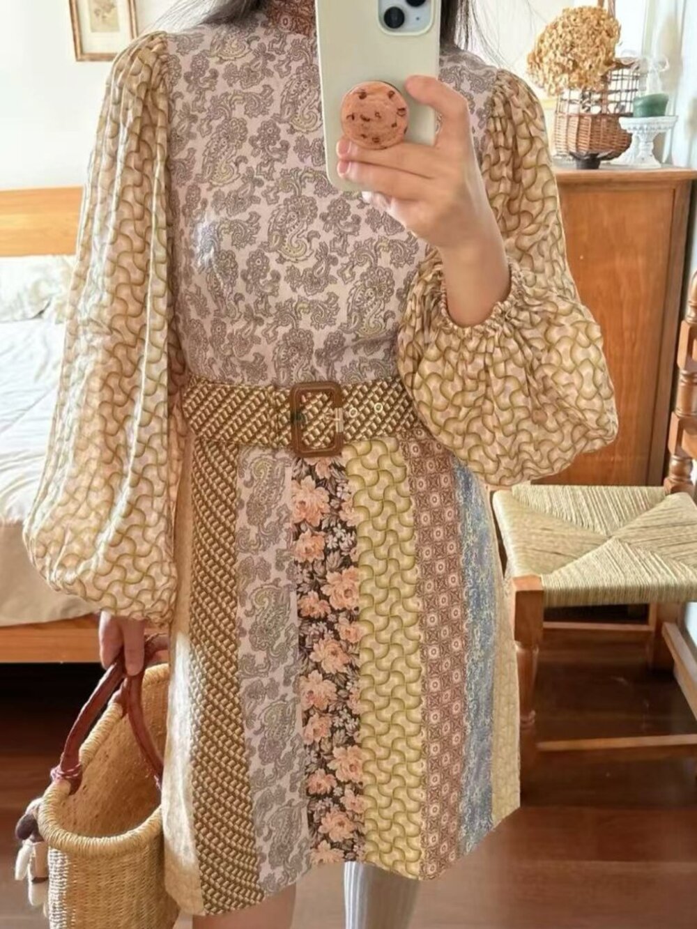 Zimmermann Paisley Linen Belted Mini Dress
